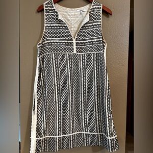Madewell Black and White Stitched Dress Women’s Size M